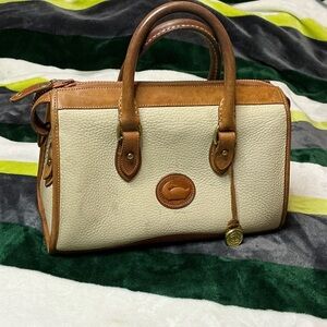 Dooney & Bourke Cream and Tan Satchel